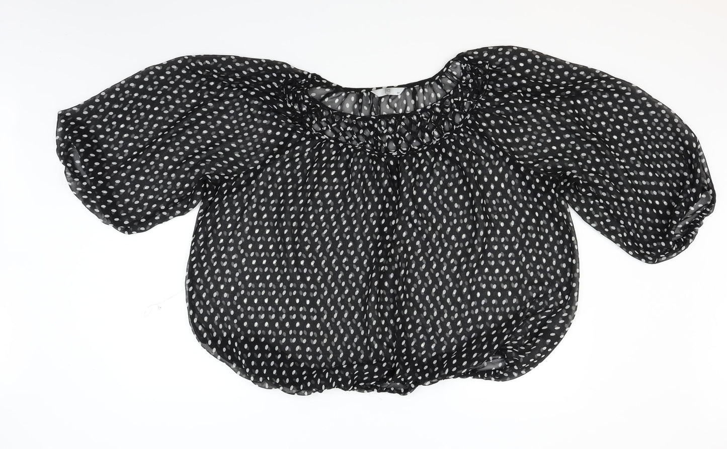 TU Womens Black Polka Dot  Basic Blouse Size 20