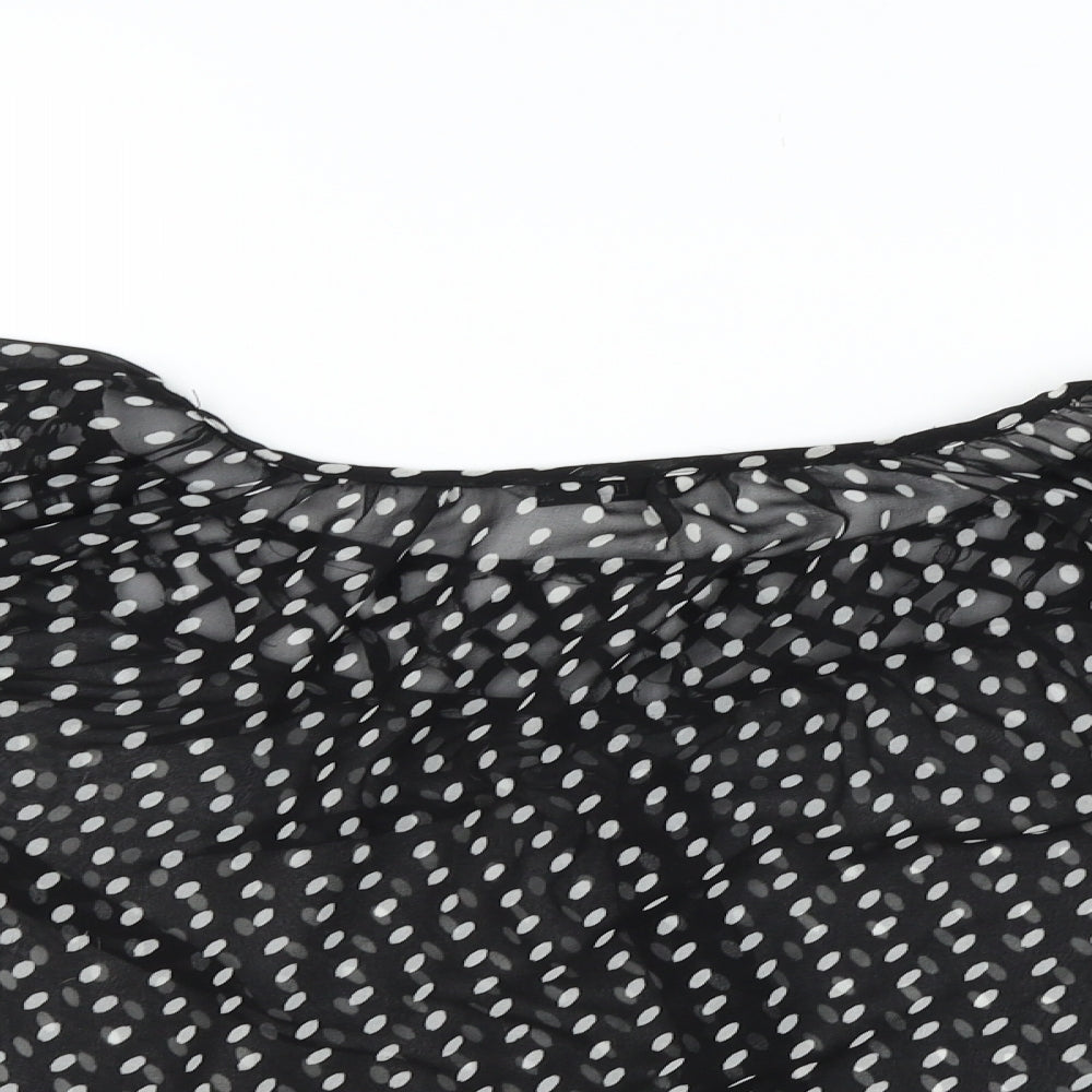 TU Womens Black Polka Dot  Basic Blouse Size 20