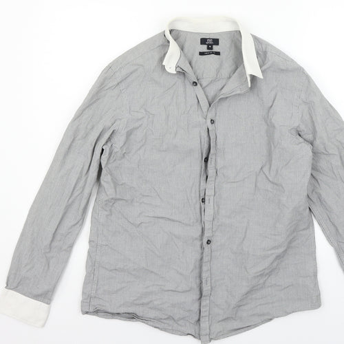 F&F Mens Grey    Button-Up Size 16