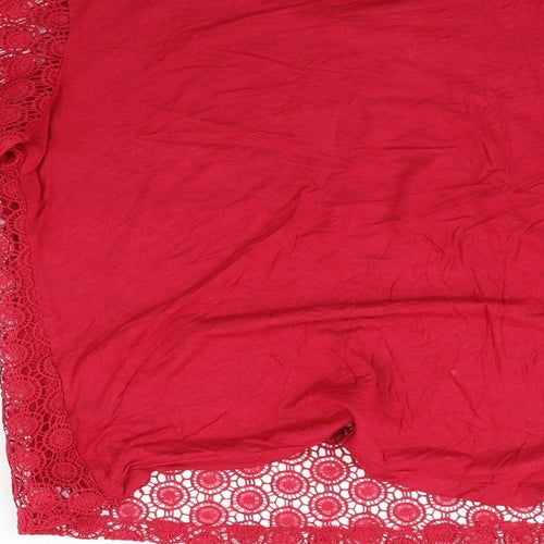 EWM Womens Red   Henley Jumper Size L