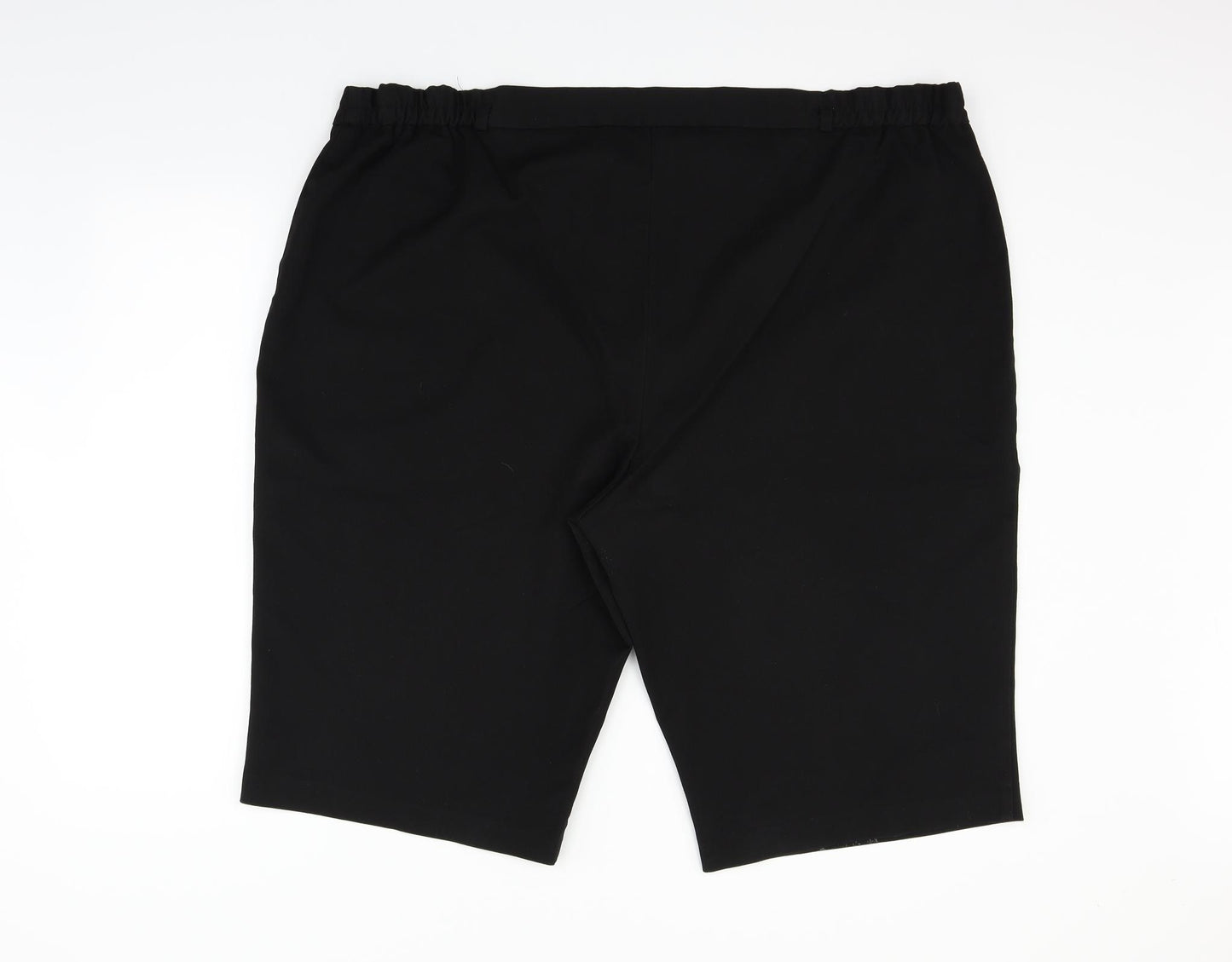 Simply Be Womens Black Houndstooth  Cut-Off Shorts Size 44 in