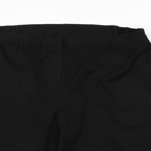 Simply Be Womens Black Houndstooth  Cut-Off Shorts Size 44 in