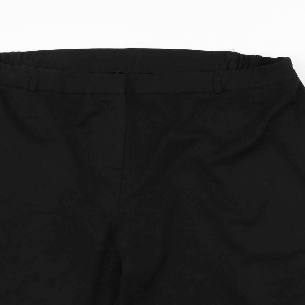 Simply Be Womens Black Houndstooth  Cut-Off Shorts Size 44 in