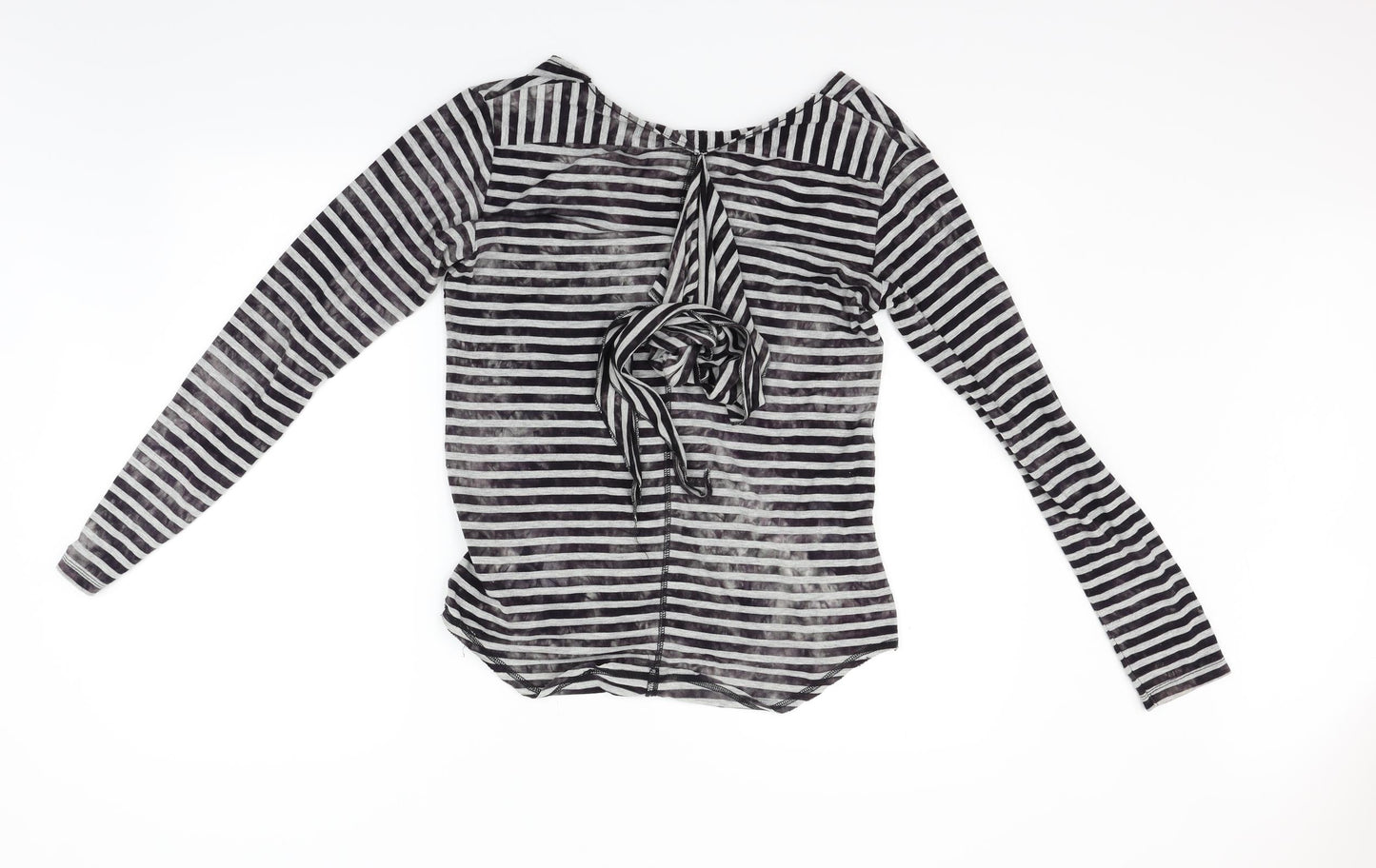diesal  Womens Grey Striped  Pullover Jumper Size M