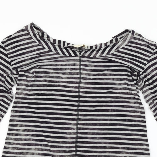 diesal  Womens Grey Striped  Pullover Jumper Size M