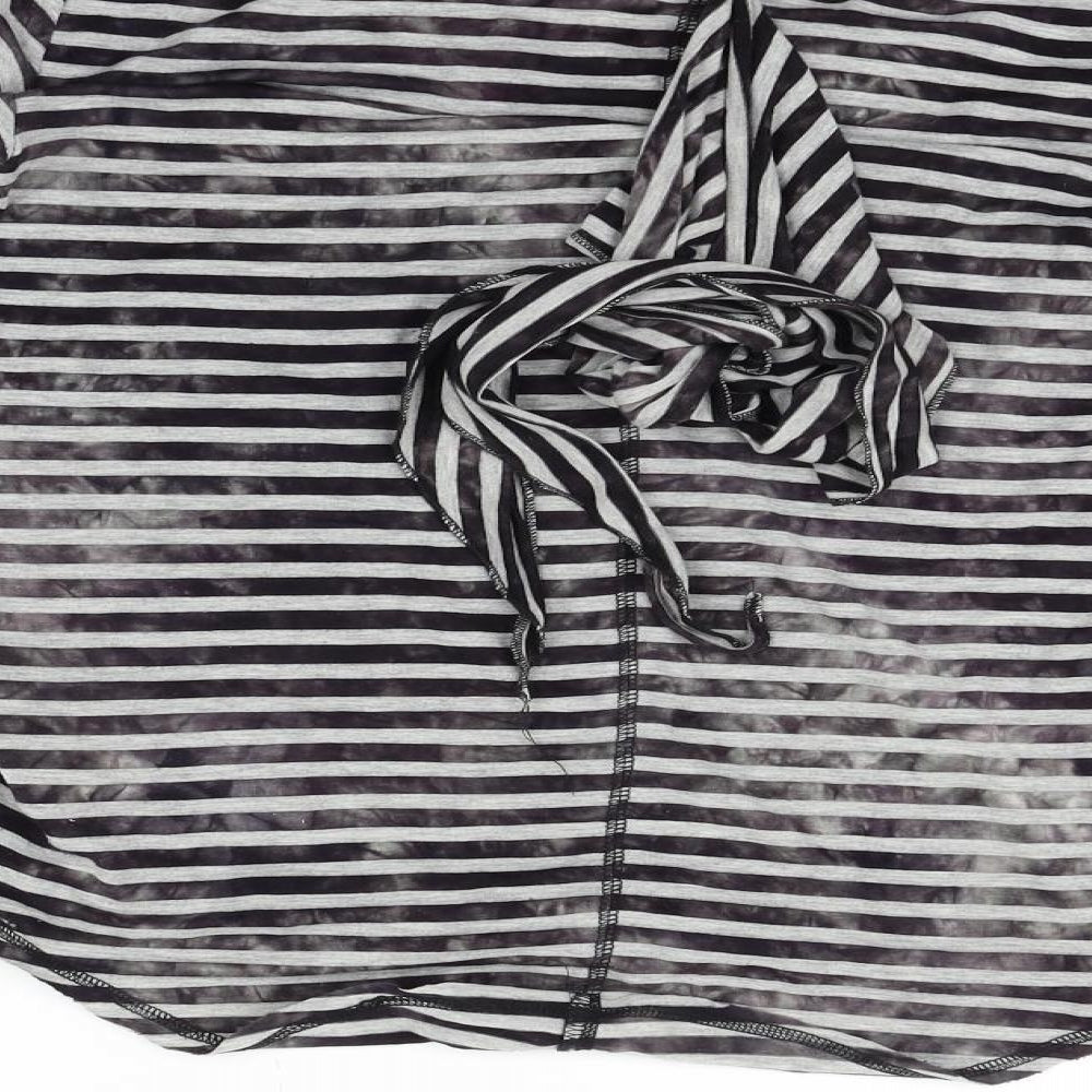 diesal  Womens Grey Striped  Pullover Jumper Size M