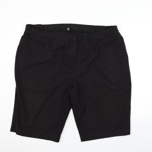 Simply Be Mens Black Houndstooth  Chino Shorts Size 26