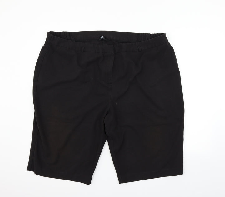 Simply Be Mens Black Houndstooth Chino Shorts Size 26