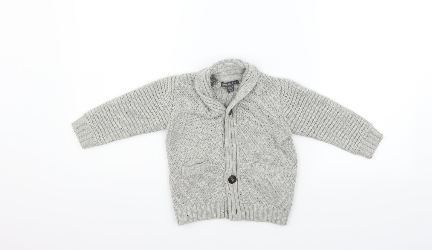 Primark Girls Grey   Cardigan Jumper Size 18-24 Months