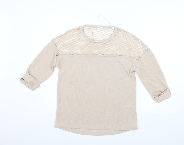 River Island Womens Beige   Pullover Jumper Size 12