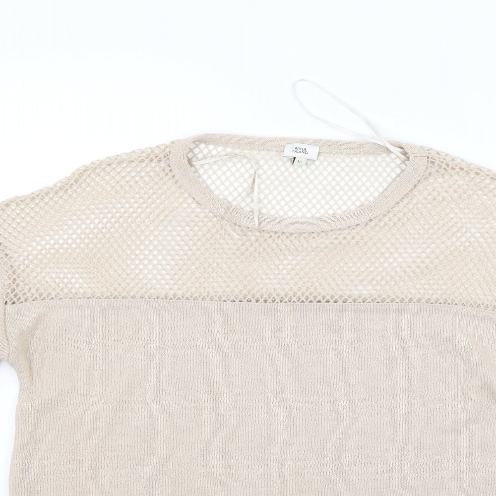 River Island Womens Beige   Pullover Jumper Size 12
