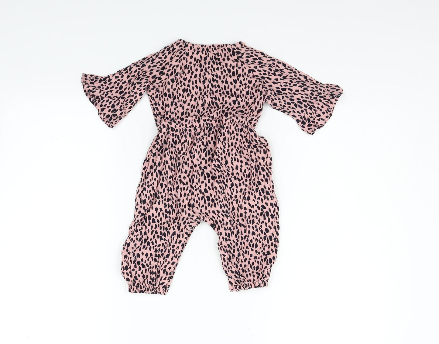 Primark Girls Pink Polka Dot  Babygrow One-Piece Size 6-9 Months