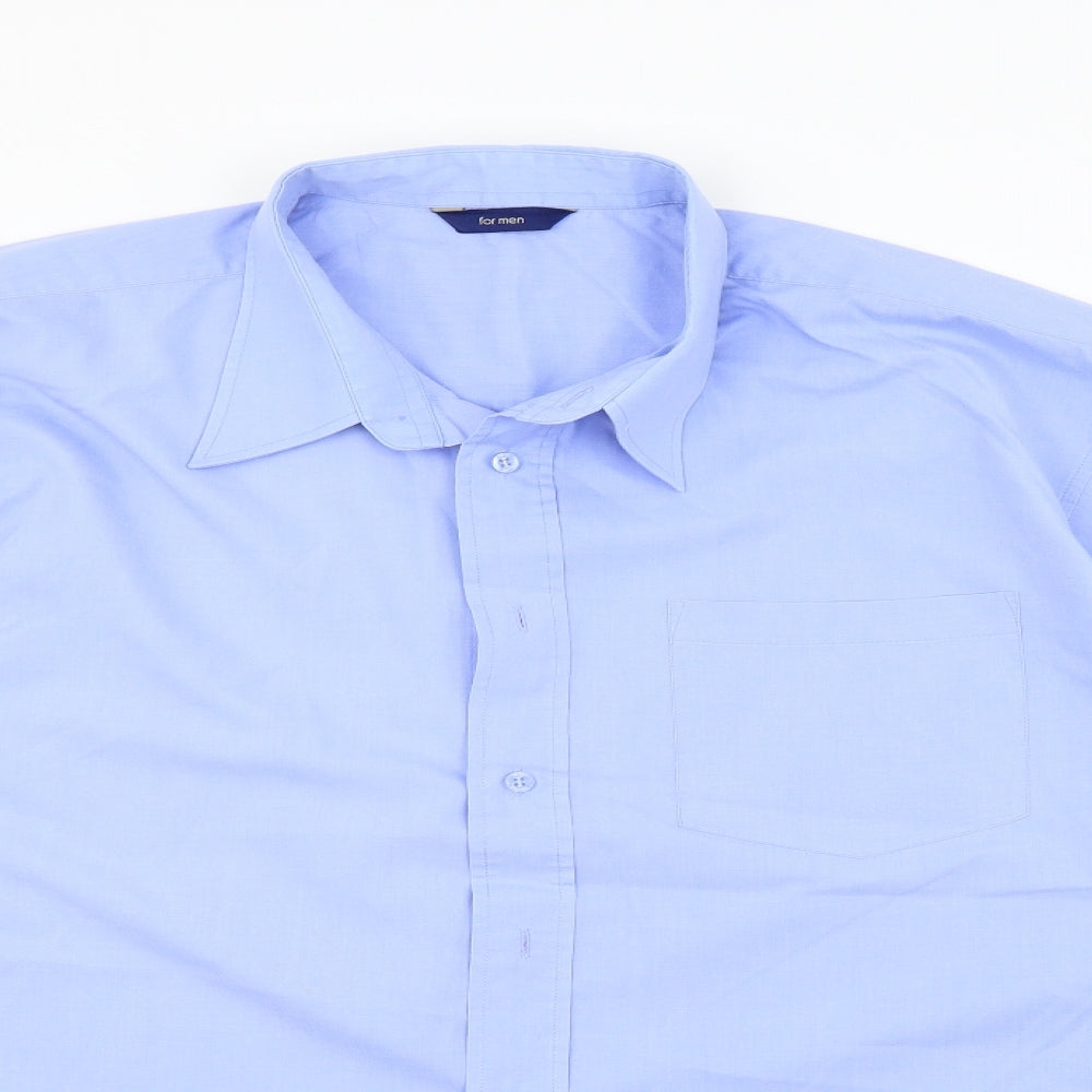 For Men Mens Blue    Button-Up Size 19