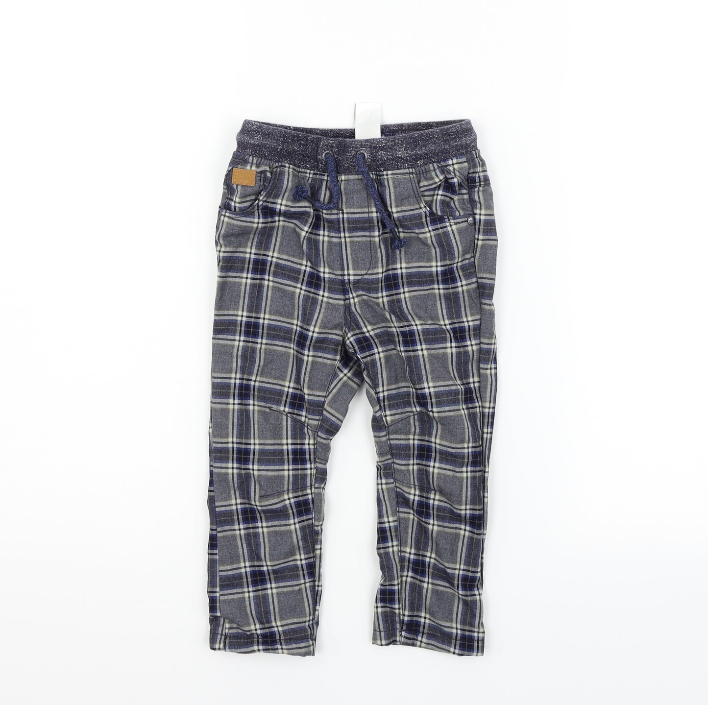 NEXT Boys Green Check  Jogger Trousers Size 2 Years