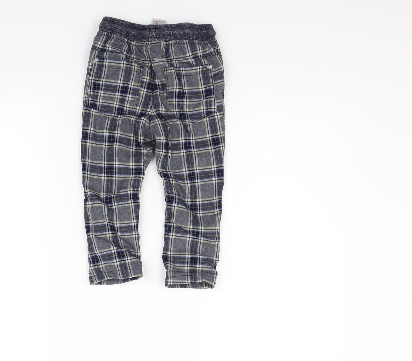 NEXT Boys Green Check  Jogger Trousers Size 2 Years