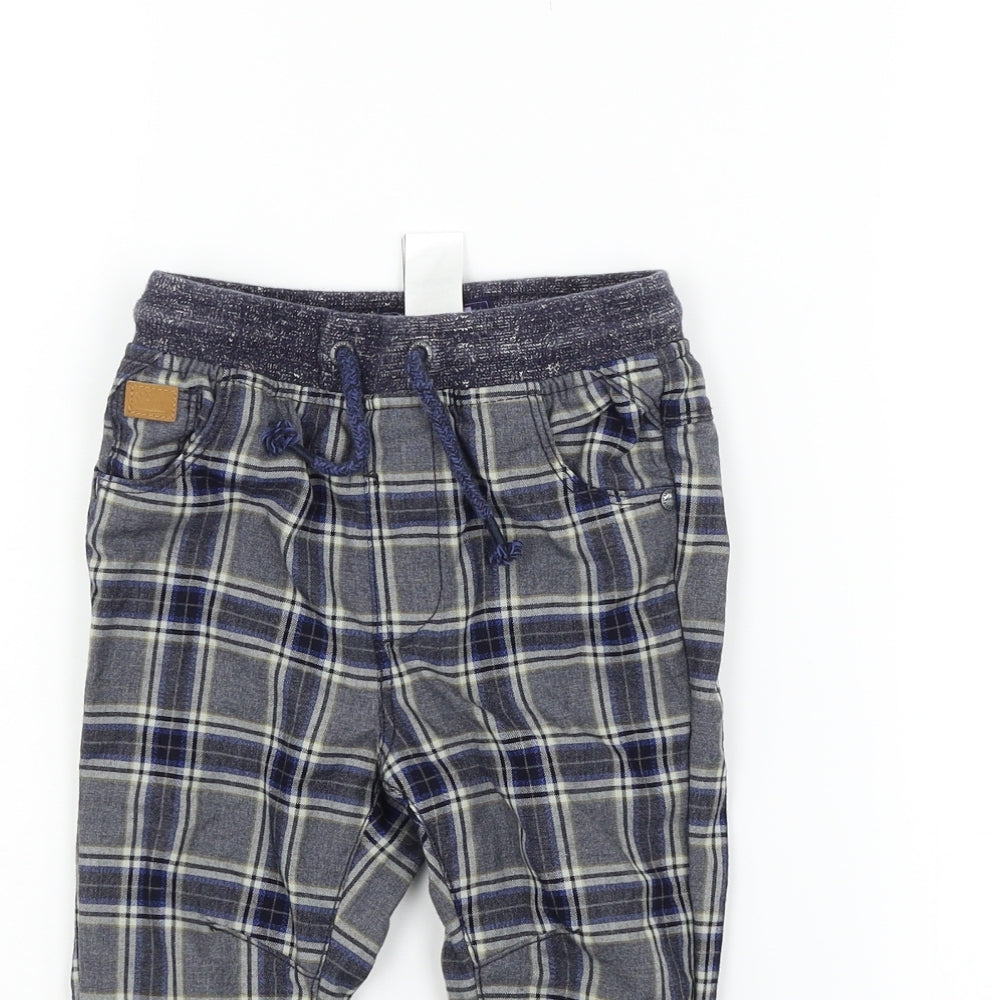 NEXT Boys Green Check  Jogger Trousers Size 2 Years