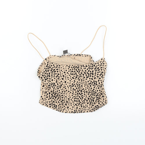 Primark Womens Beige Animal Print  Basic Tank Size S