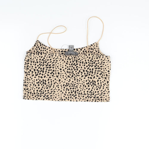Primark Womens Beige Animal Print  Basic Tank Size S