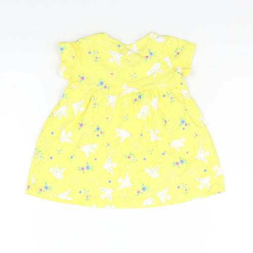 F&F Girls Yellow   Basic T-Shirt Size 3-6 Months