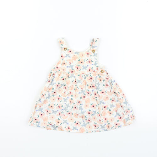 Marks and Spencer Girls White Floral  Fit & Flare  Size 3-6 Months