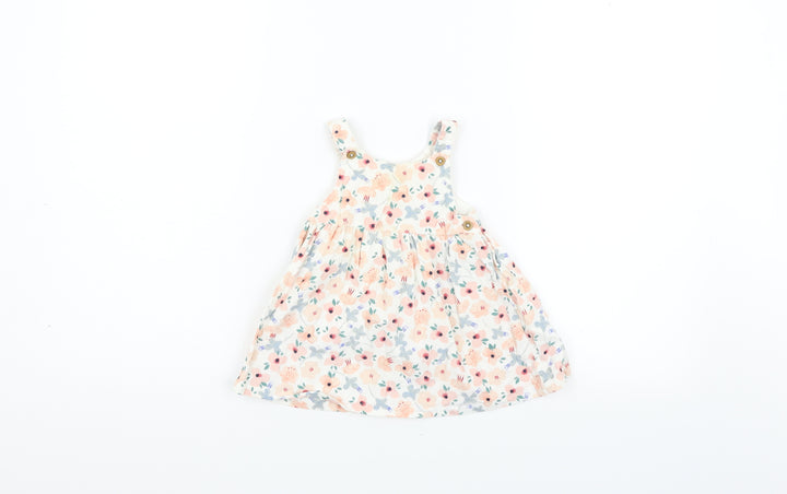 Marks and Spencer Girls White Floral  Fit & Flare  Size 3-6 Months