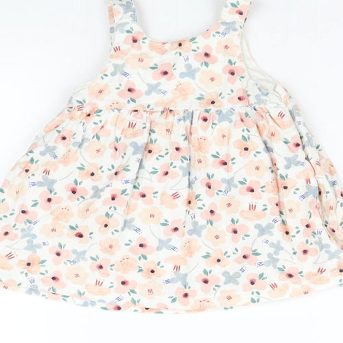 Marks and Spencer Girls White Floral  Fit & Flare  Size 3-6 Months