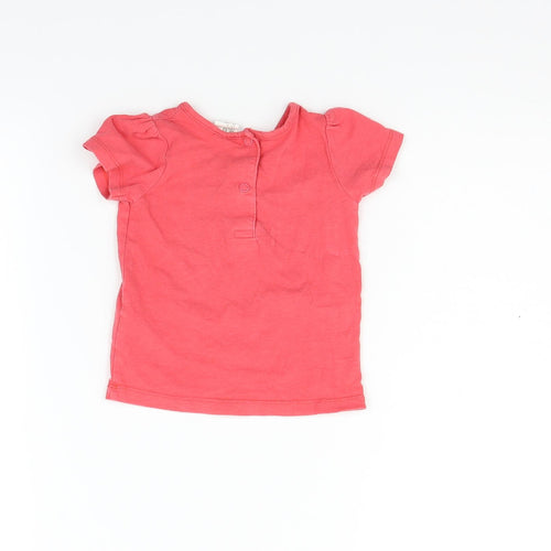 H&M Girls Pink   Basic Polo Size 6-9 Months