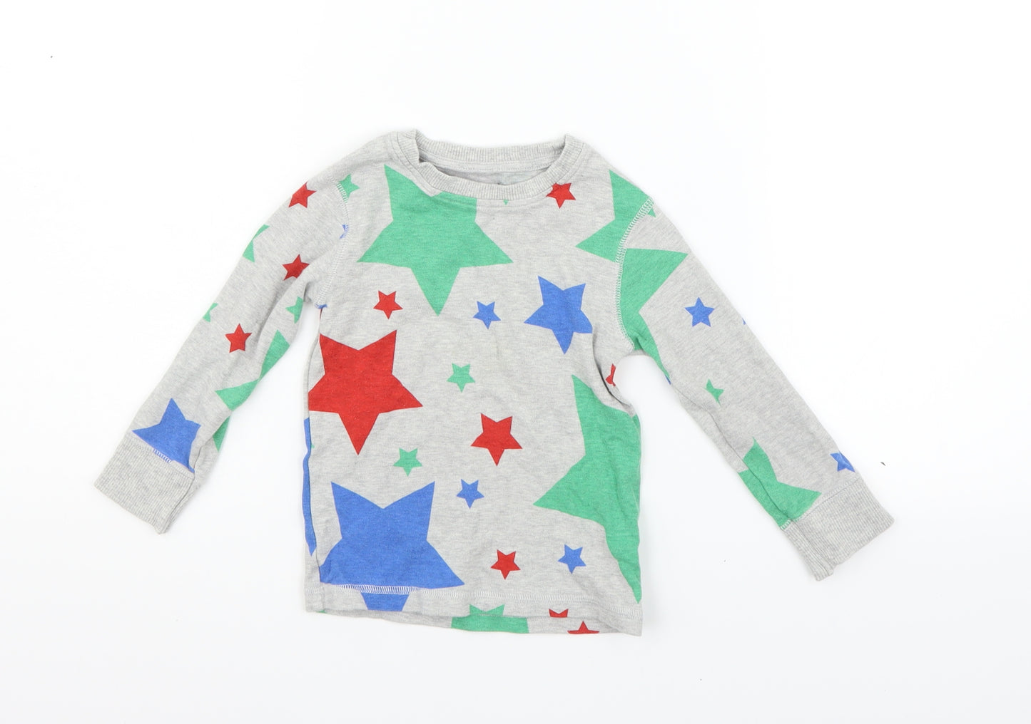 NEXT Girls Grey Geometric  Pullover Jumper Size 2 Years  - STAR