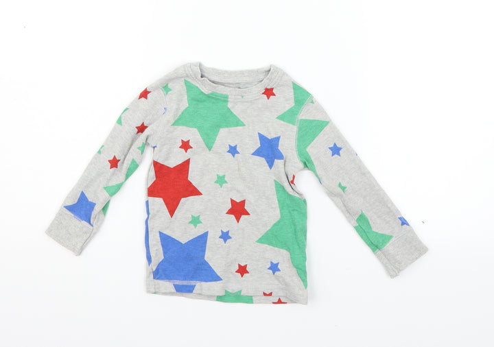 NEXT Girls Grey Geometric  Pullover Jumper Size 2 Years  - STAR
