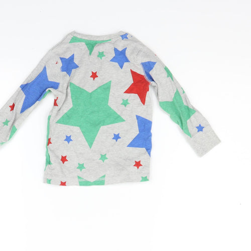 NEXT Girls Grey Geometric  Pullover Jumper Size 2 Years  - STAR