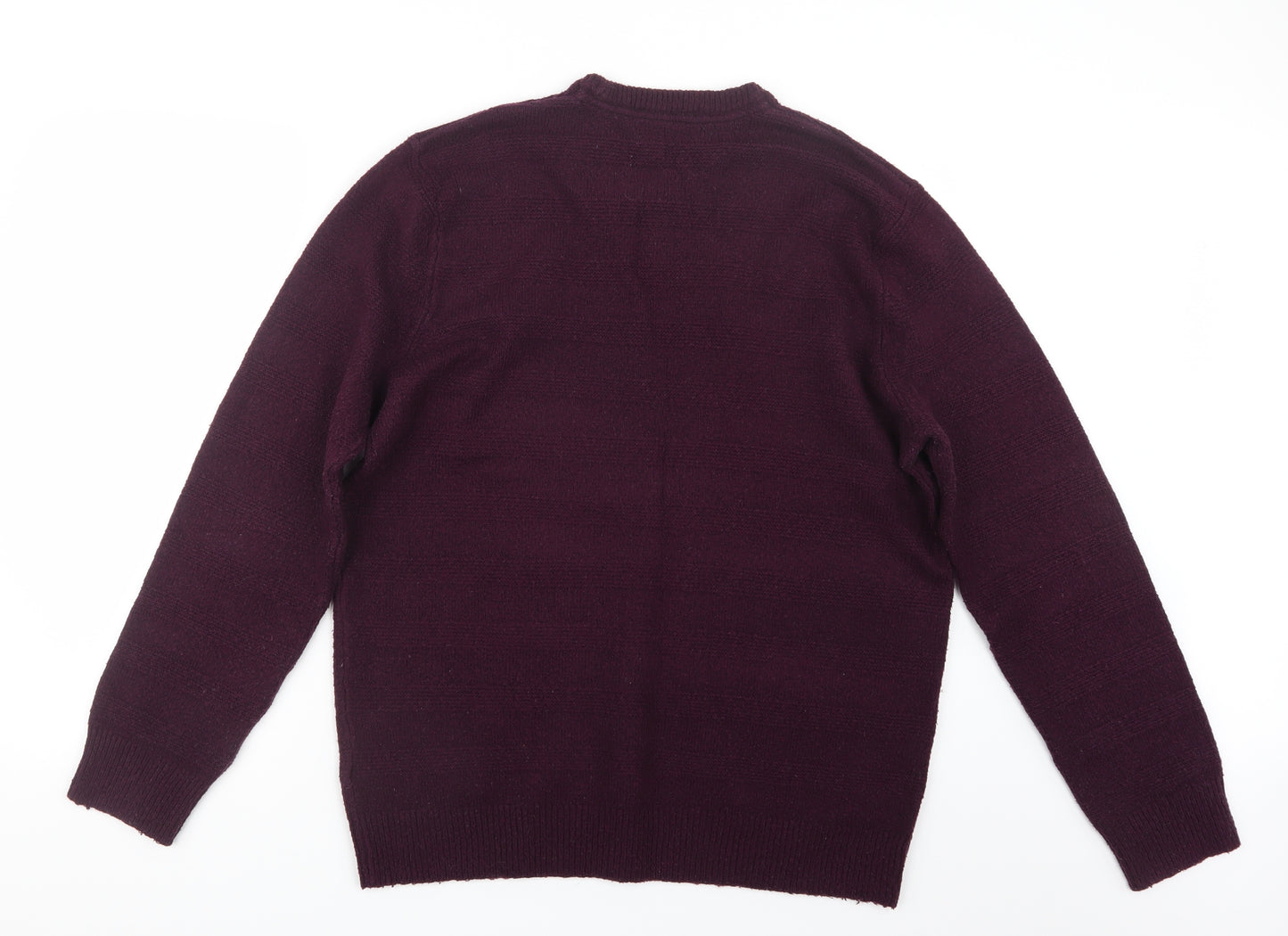 Marks and Spencer Mens Purple  Knit Pullover Jumper Size XL