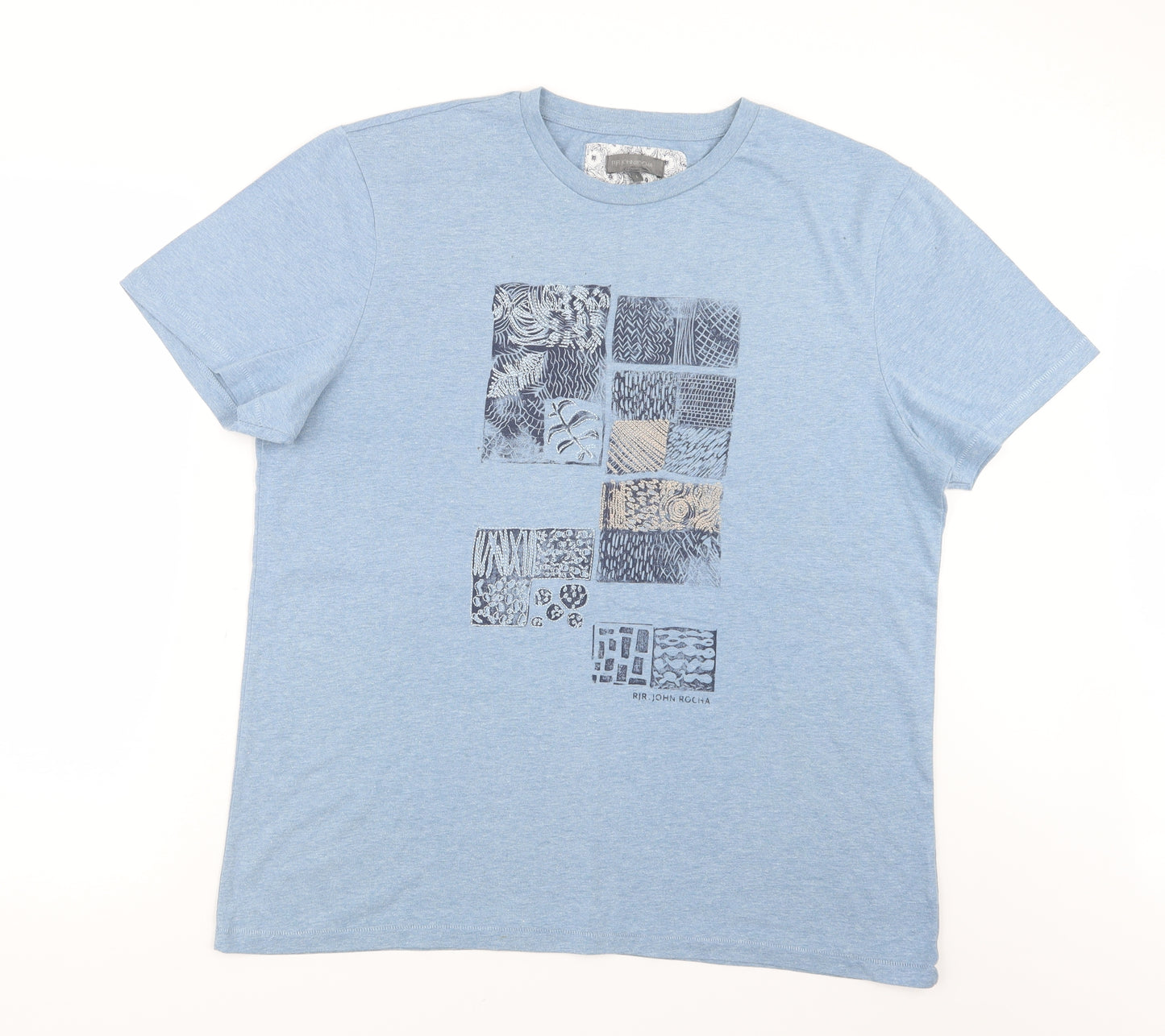 RJR.John Rocha Mens Blue    T-Shirt Size L