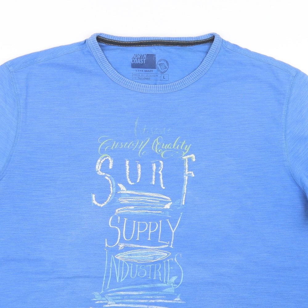 Marks and Spencer Mens Blue    T-Shirt Size L