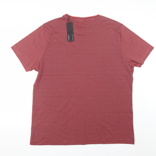 Autograph Mens Blue Striped   T-Shirt Size XL