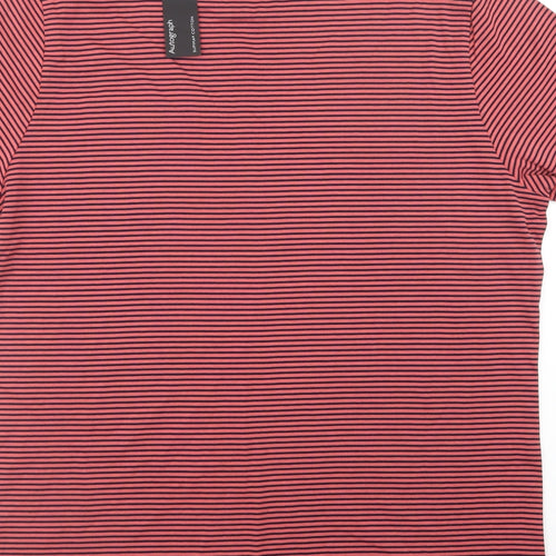 Autograph Mens Blue Striped   T-Shirt Size XL