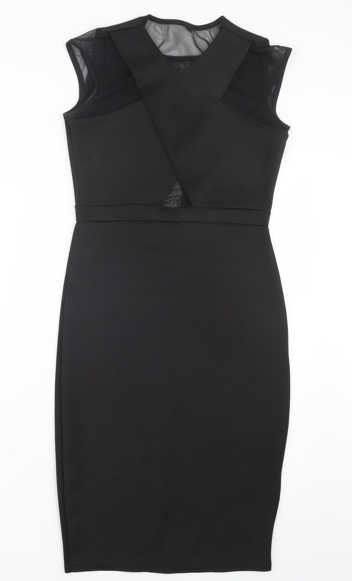 Preworn Womens Black   Pencil Dress  Size 8