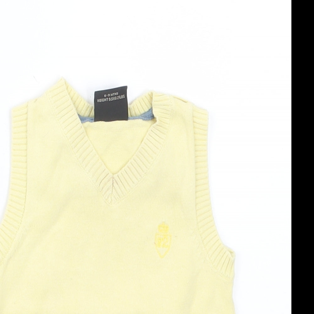NEXT Boys Yellow  Knit Pullover Jumper Size 6-9 Months