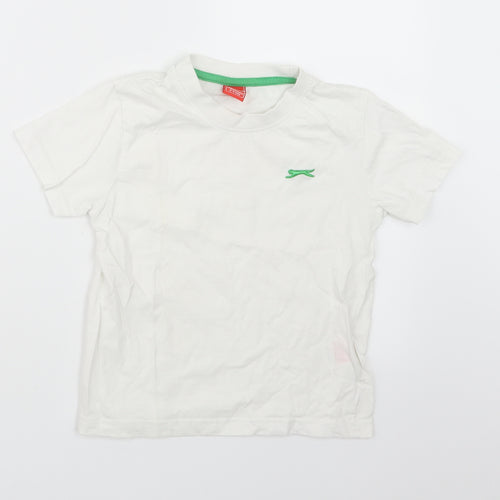 Slazenger Boys White   Basic T-Shirt Size 3-4 Years