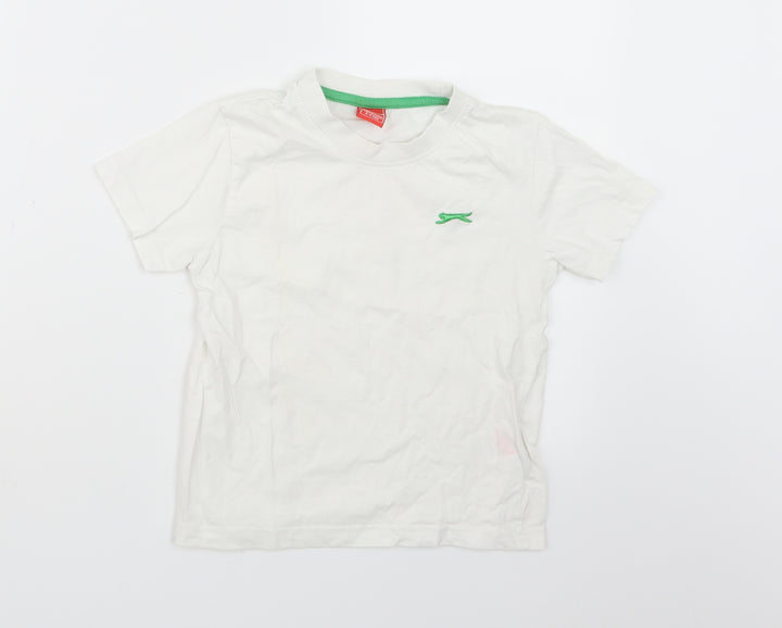 Slazenger Boys White   Basic T-Shirt Size 3-4 Years