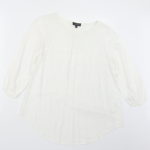 Spense Womens White   Basic Blouse Size M