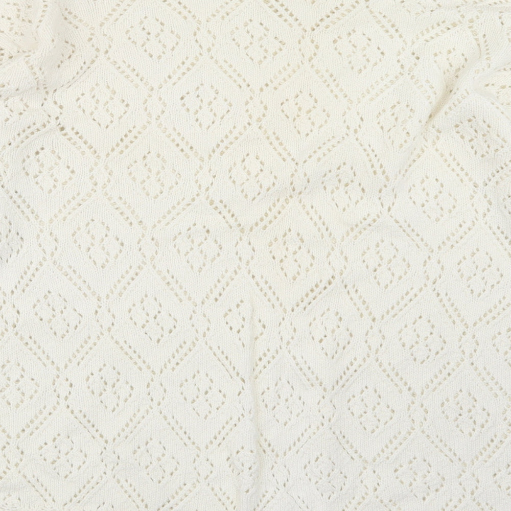 United States Sweaters Womens White  Knit Pullover Jumper Size M