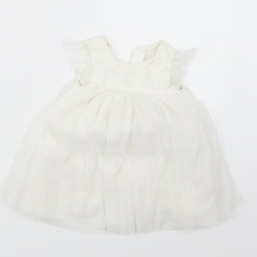 NEXT Girls White   Shirt Dress  Size 3-6 Months