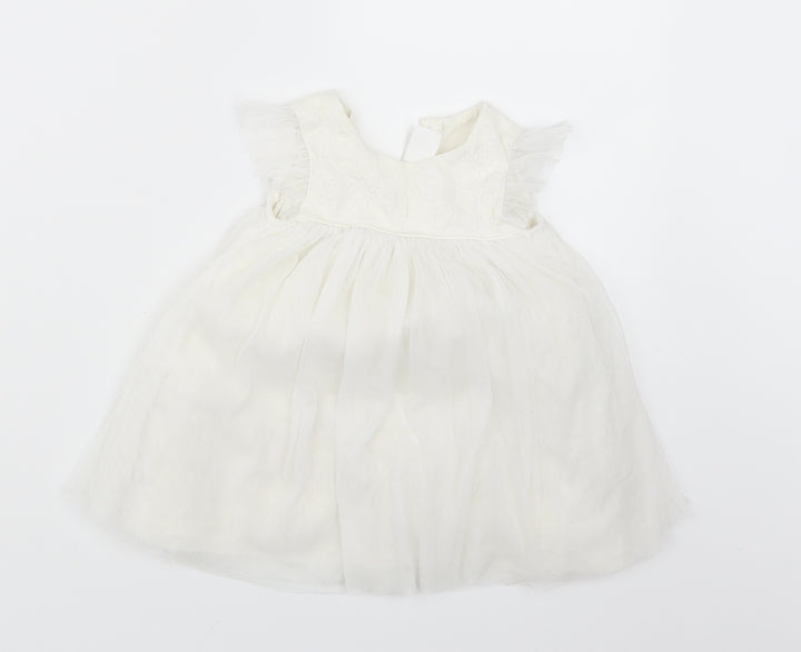NEXT Girls White   Shirt Dress  Size 3-6 Months
