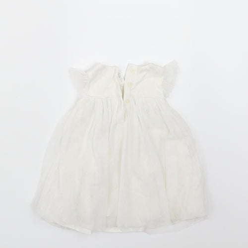 NEXT Girls White   Shirt Dress  Size 3-6 Months