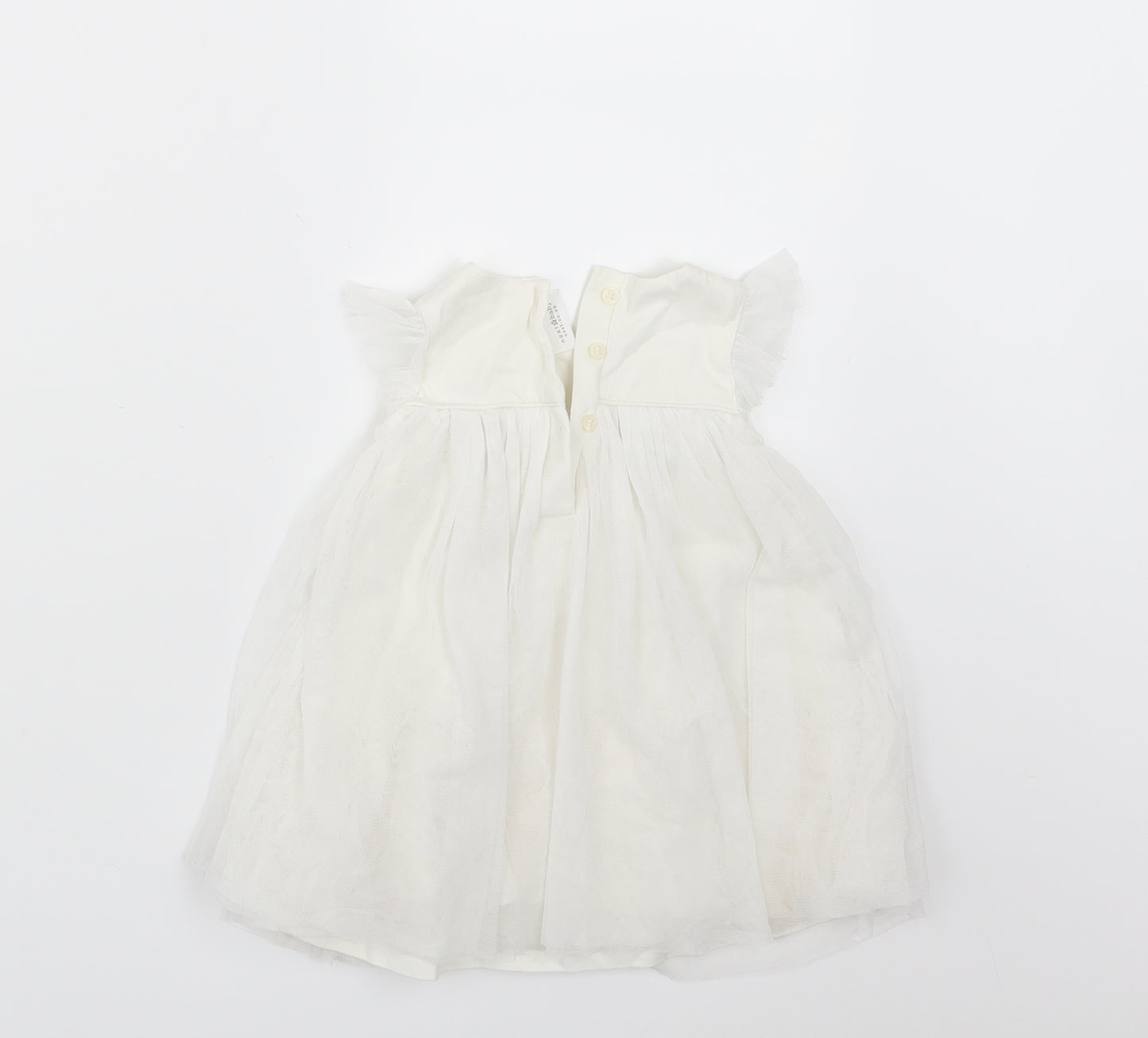 NEXT Girls White   Shirt Dress  Size 3-6 Months