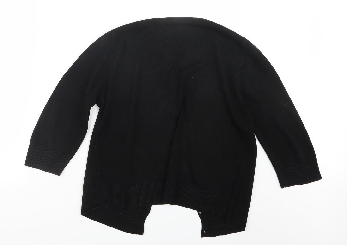 George Womens Black  Knit Cardigan Jumper Size 14