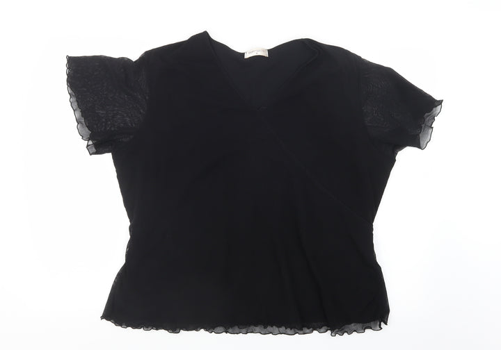 Bonmarché Womens Black Basic Blouse Size XL