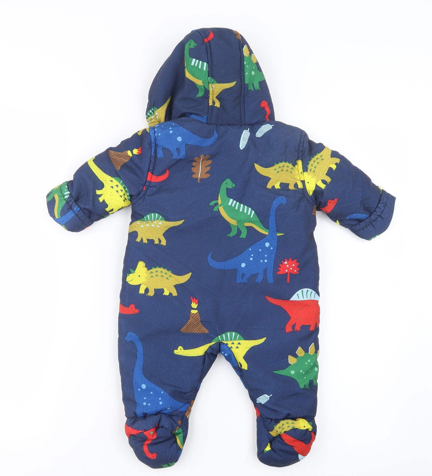Marks and Spencer Baby Blue Geometric  Coverall Outfit/Set Size 0-3 Months