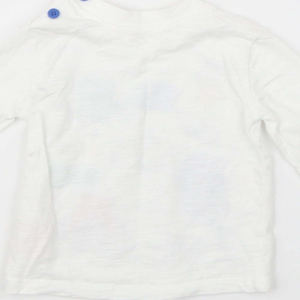 F&F Boys White   Basic T-Shirt Size 0-3 Months