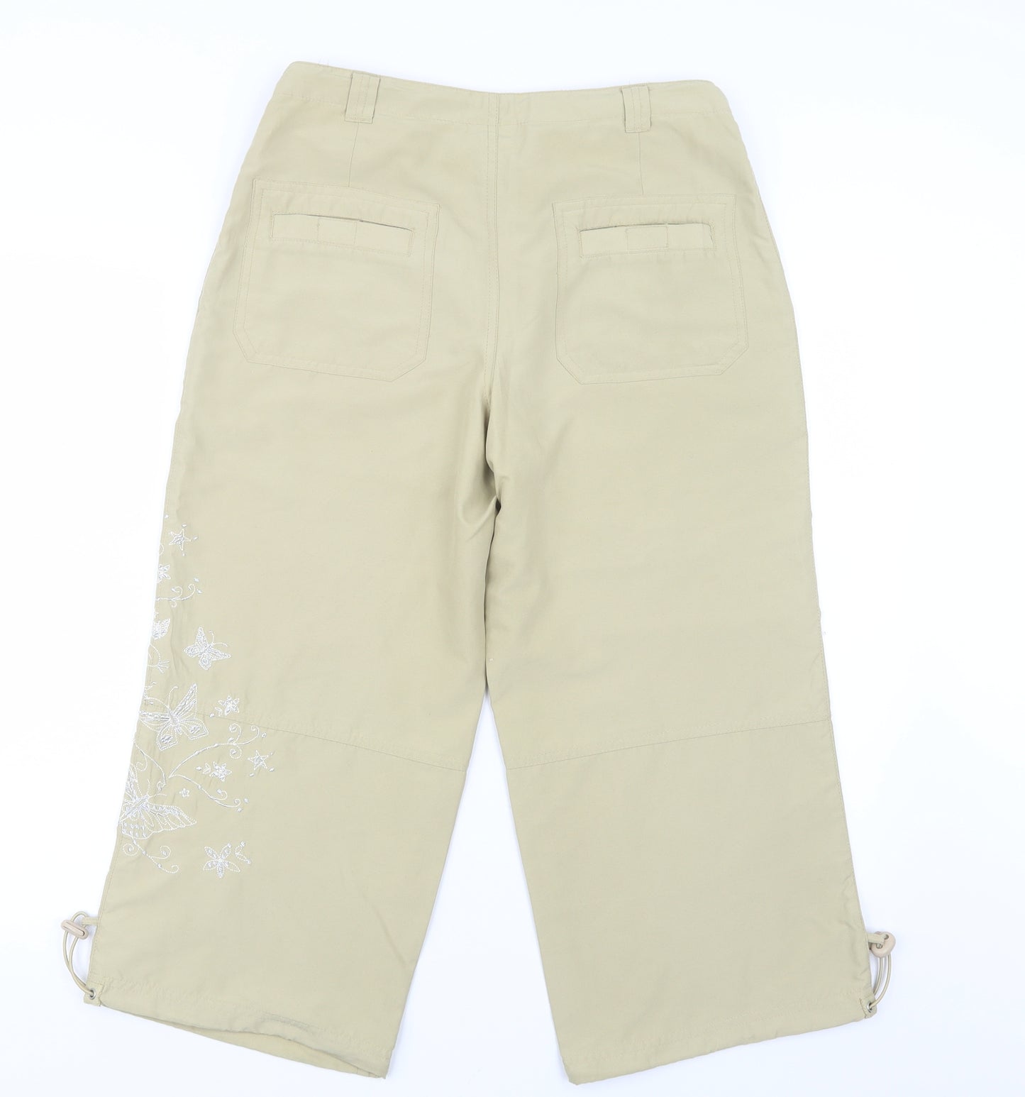 For Women Womens Ivory   Cropped Trousers Size 10 L21 in